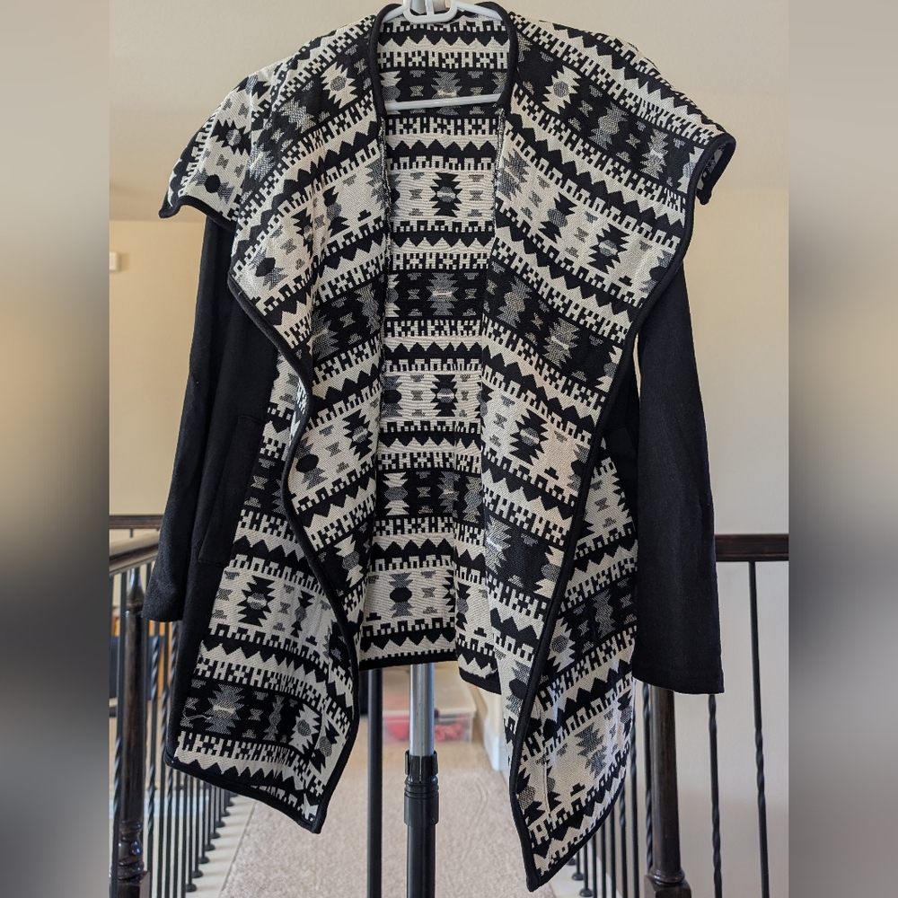 GB Tribal Print Open Front Cardigan
